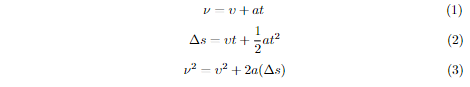 Motion Equations Derivation